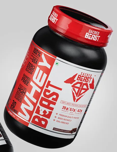 Packaging design for Whey Beast protein